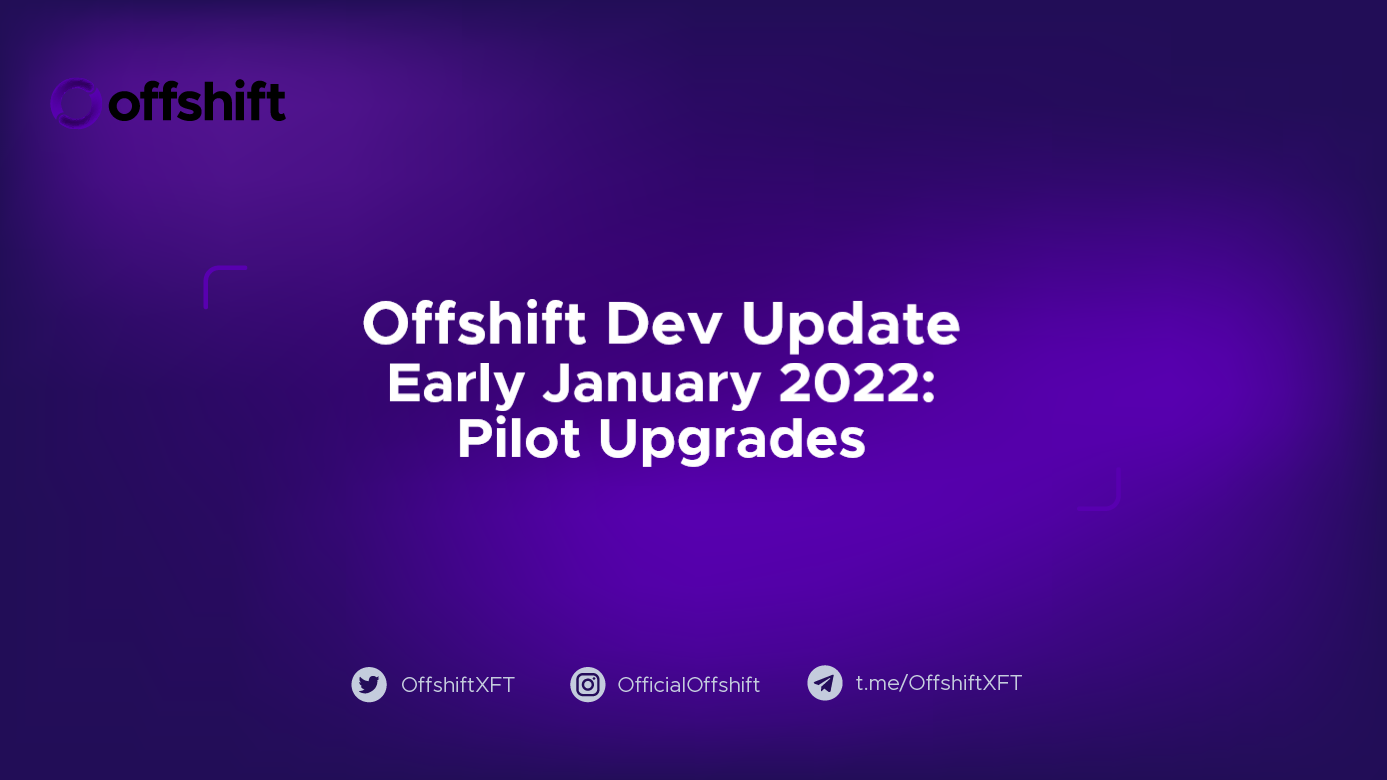Offshift Dev Update, Early January 2022: Pilot Upgrades