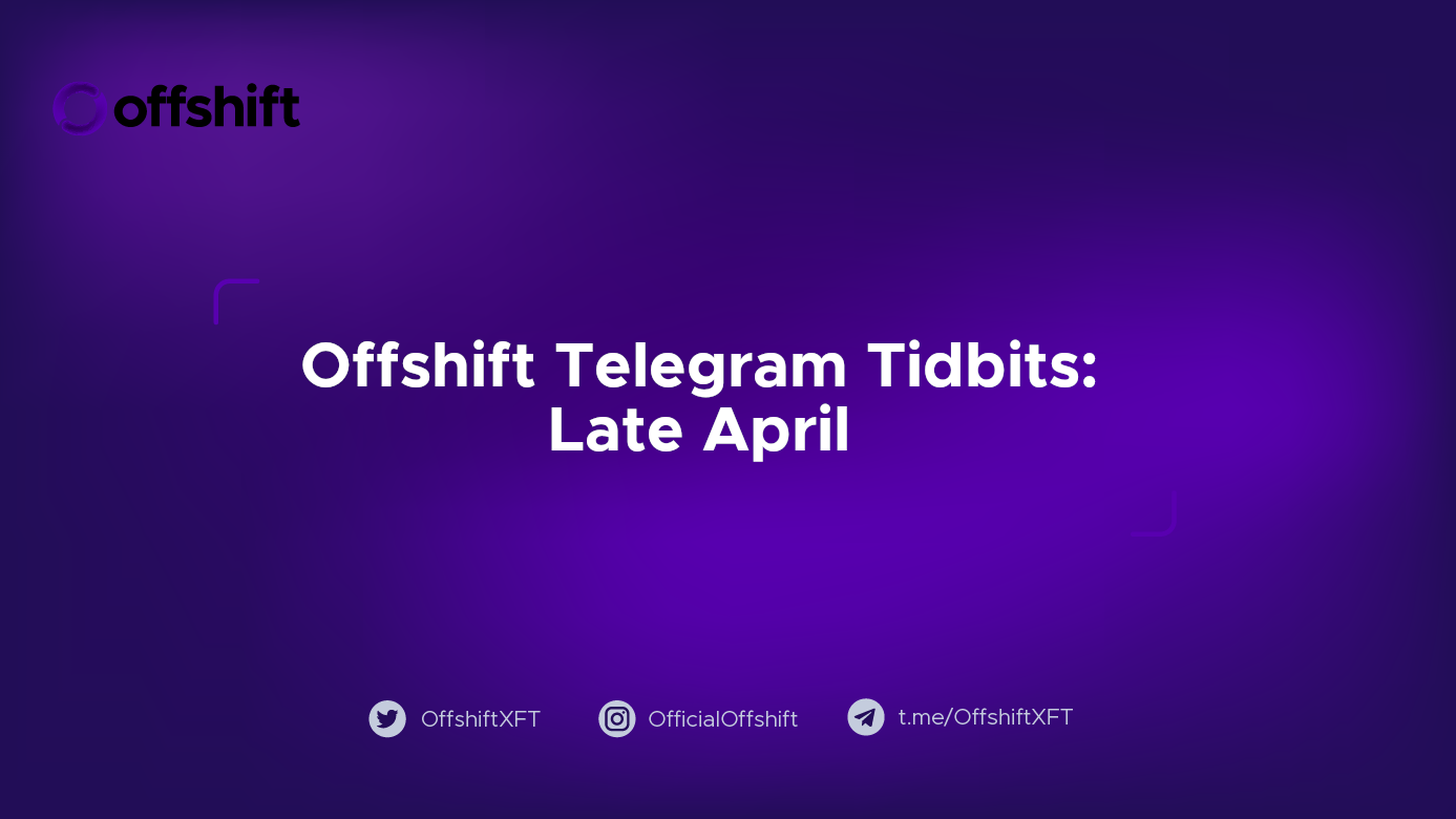 Telegram Tidbits: Late April